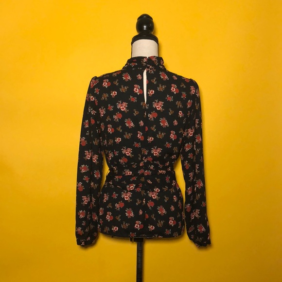 🟠 ZARA 🟠 band collar floral print blouse - Picture 3 of 9